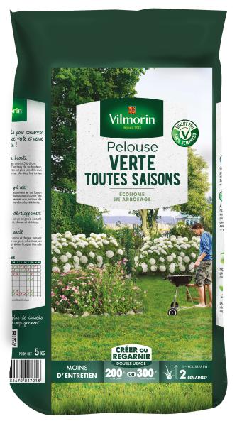 Vert toutes saisons - Pelouse verte toutes saisons - 5 kg - face recto
